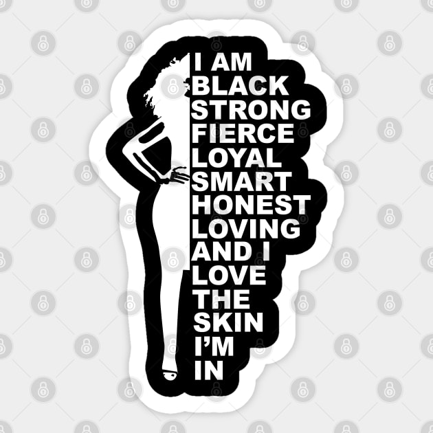 I Am a Strong Black Woman Sticker by blackartmattersshop